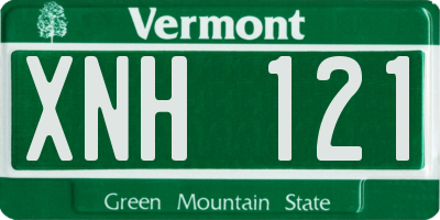 VT license plate XNH121