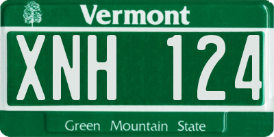 VT license plate XNH124