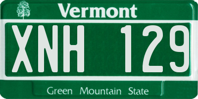 VT license plate XNH129