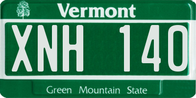 VT license plate XNH140