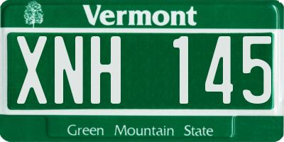 VT license plate XNH145