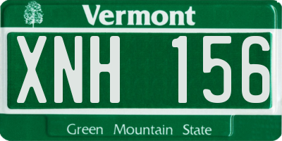 VT license plate XNH156