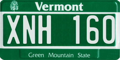VT license plate XNH160