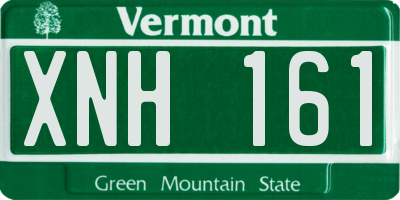 VT license plate XNH161