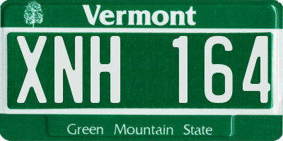 VT license plate XNH164