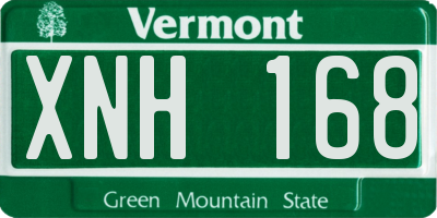 VT license plate XNH168