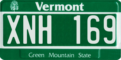 VT license plate XNH169