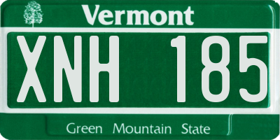 VT license plate XNH185