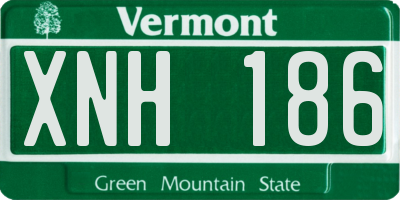 VT license plate XNH186