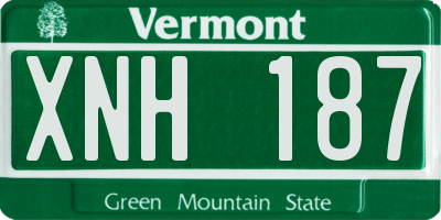 VT license plate XNH187