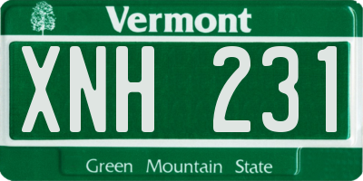 VT license plate XNH231