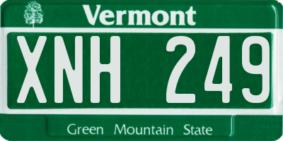 VT license plate XNH249