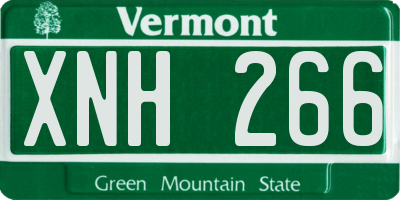 VT license plate XNH266