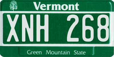 VT license plate XNH268