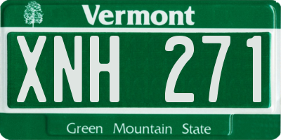 VT license plate XNH271