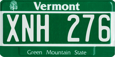 VT license plate XNH276