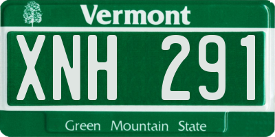VT license plate XNH291