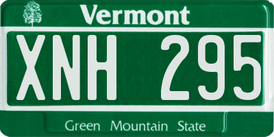 VT license plate XNH295