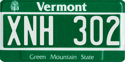 VT license plate XNH302