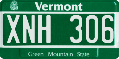 VT license plate XNH306