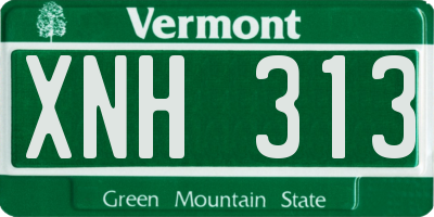 VT license plate XNH313