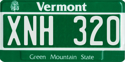 VT license plate XNH320