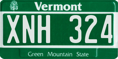 VT license plate XNH324