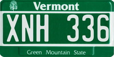 VT license plate XNH336