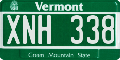 VT license plate XNH338