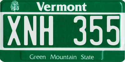 VT license plate XNH355
