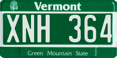 VT license plate XNH364
