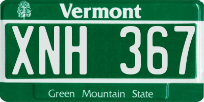 VT license plate XNH367
