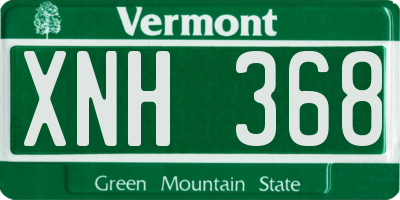 VT license plate XNH368
