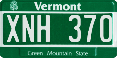 VT license plate XNH370