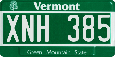 VT license plate XNH385