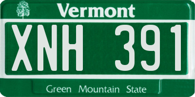 VT license plate XNH391