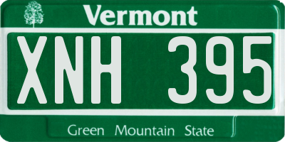 VT license plate XNH395