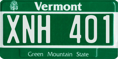 VT license plate XNH401