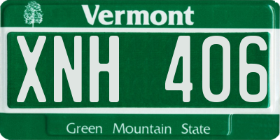 VT license plate XNH406