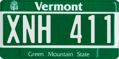 VT license plate XNH411