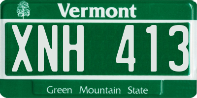 VT license plate XNH413
