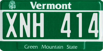 VT license plate XNH414