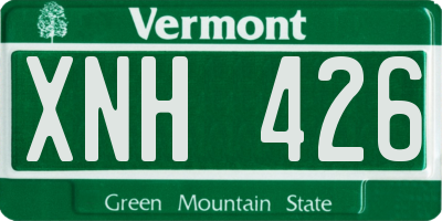 VT license plate XNH426