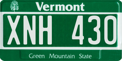 VT license plate XNH430