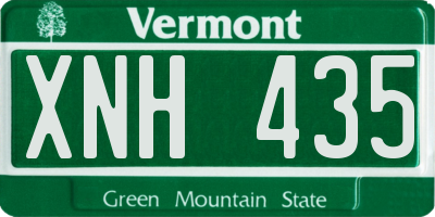 VT license plate XNH435