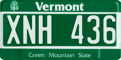VT license plate XNH436