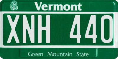 VT license plate XNH440