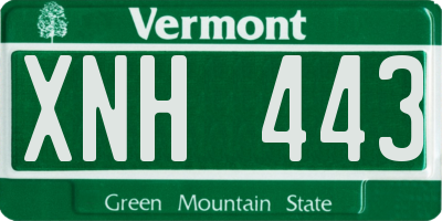 VT license plate XNH443