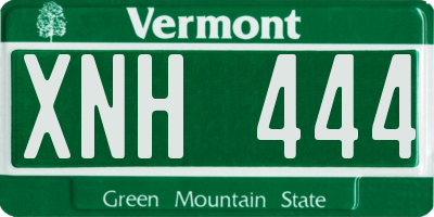 VT license plate XNH444