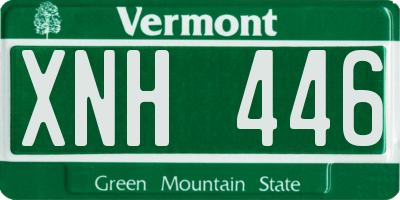 VT license plate XNH446